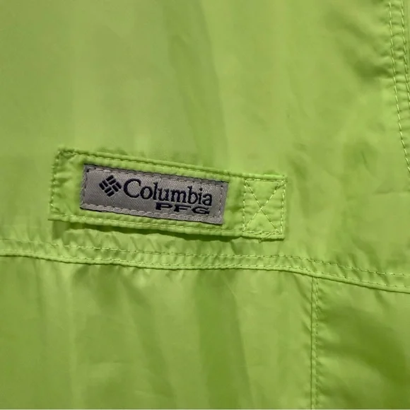 Columbia Green Lightweight Windbreaker Jacket Full Zip L - Picture 3 of 6